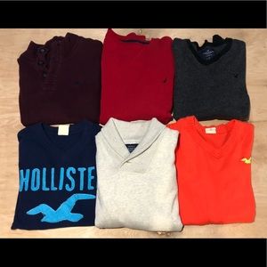 LOT 6 Nautica, American Eagle, Hollister sweaters